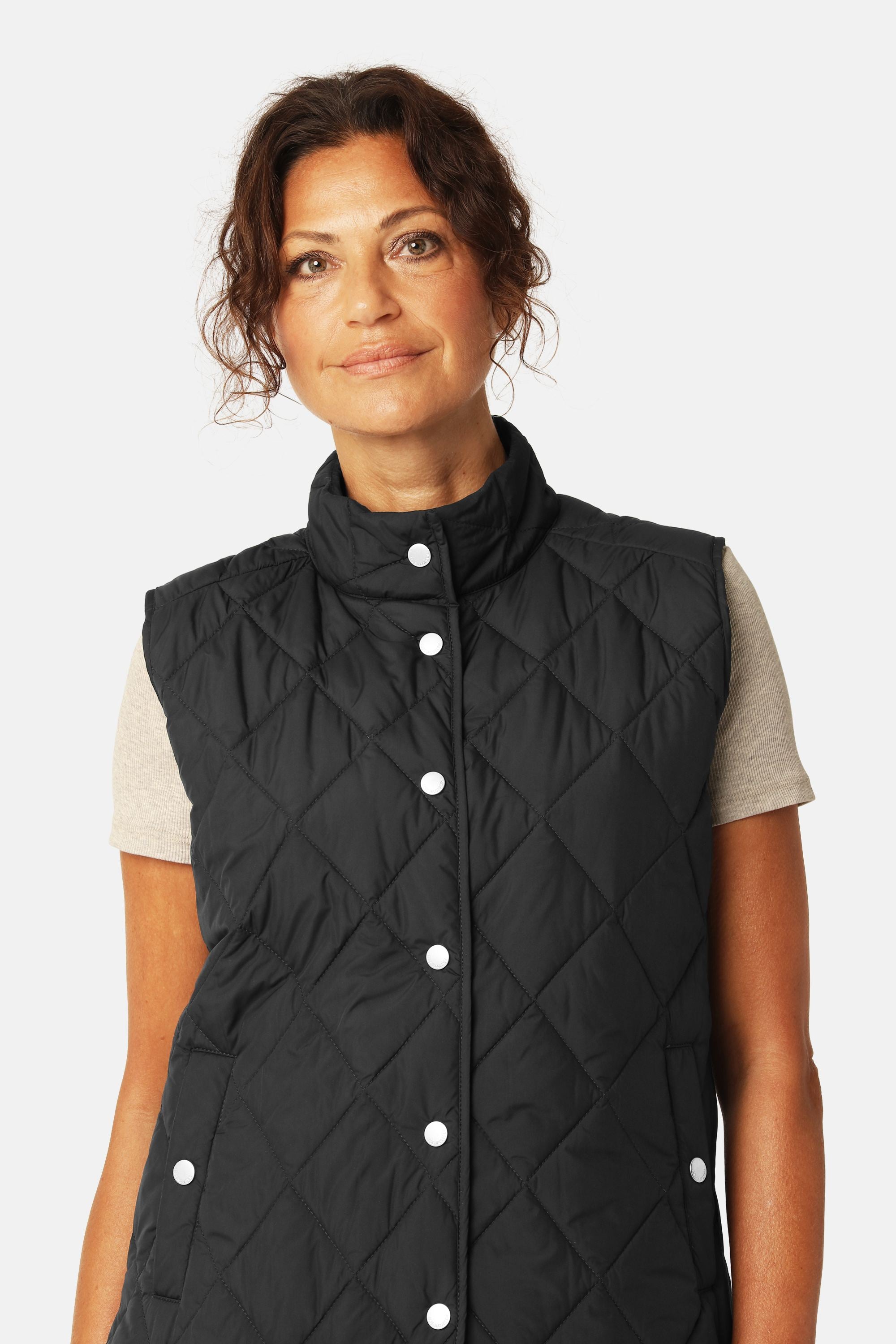 Quilted Short Vest - Dark Indigo